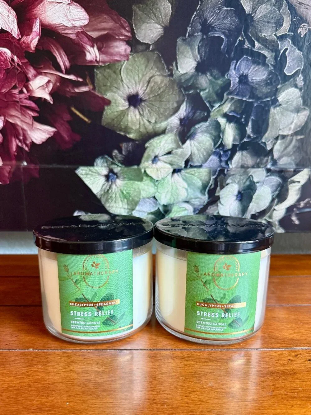 NEW 2-Pc EUCALYPTUS SPEARMINT 3-Wick Candle Bath & Body Works